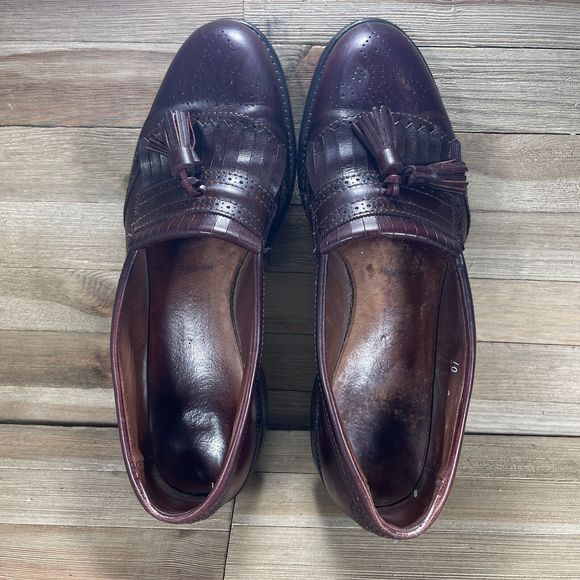Allen Edmonds Shoes Bridgeton Mens 10 Wingtip‎ Tassel Loafers Burgundy Leather main image 4
